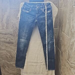 Miss Me Blue Skinny Jeans with Whiskering